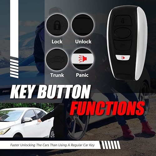 Miniatura 3 de Control remoto de entrada sin llave HYQ14AHK 434MHz 4 botones de repuesto para Subaru Ascent Crosstrek Forester Impreza Legacy Outback STI WRX BRZ