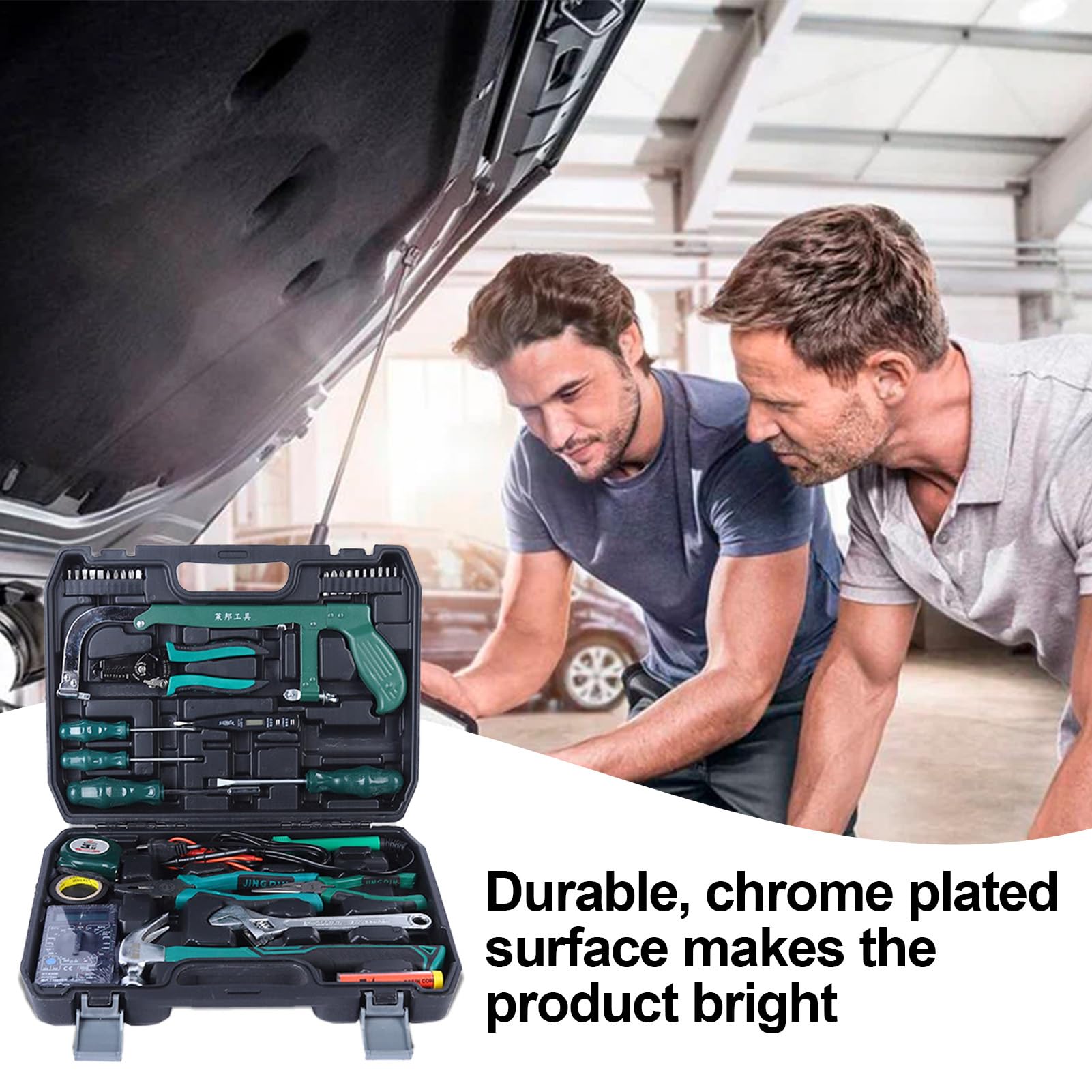 Kit Di Utensili Base Per La Casa 39 Pezzi Set Di Attrezzi Multiuso | Kit Attrezzi Per Uso Domestico Per Riparazioni Auto Anteriore E Posteriore, Interno Veicolo, Furgone, Barca, Campeggio E