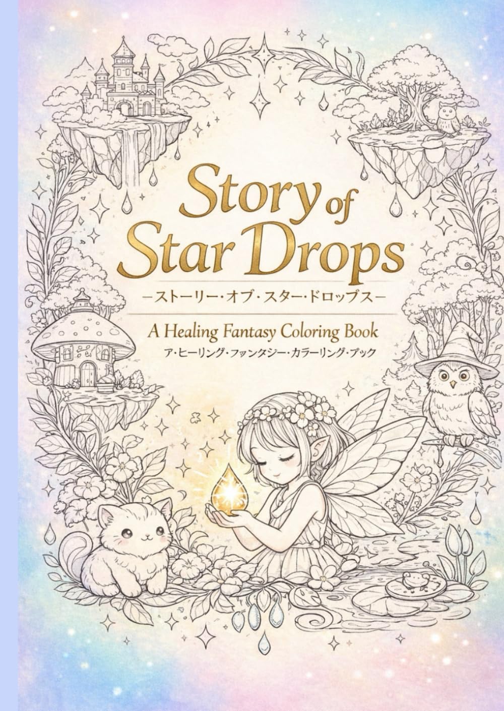 Story of Star Drops: A Healing Fantasy Coloring Book (Fantastical Creatures Art Series)