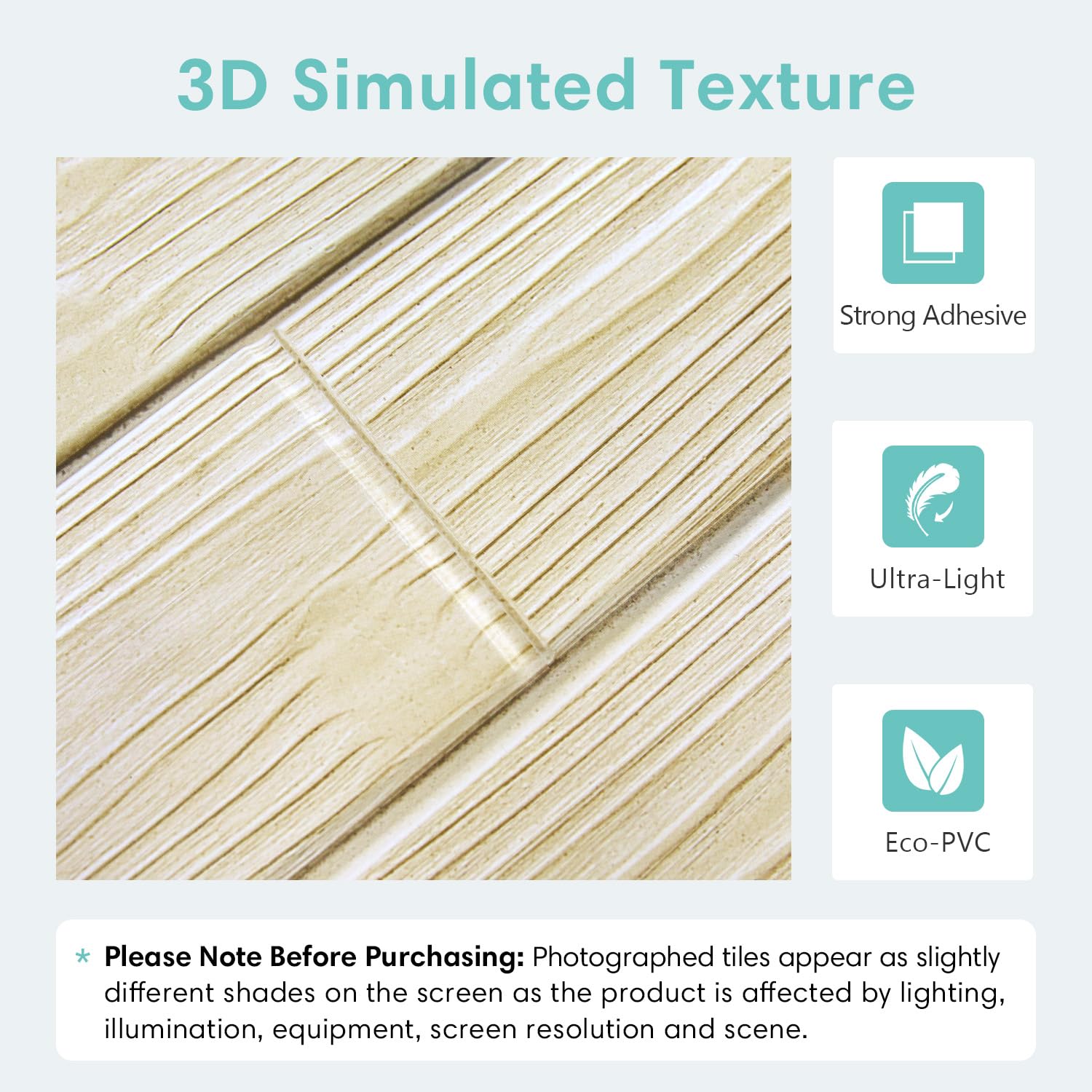 COMSTICKC 3D Wandpanelen Zelfklevend Hout Effect, 10 Stuks, 30x30 cm, PVC Imitatiehout Wandpanelen Wandbehang, 3D Zelfklevend Behang, Waterdicht (Grijsgroen