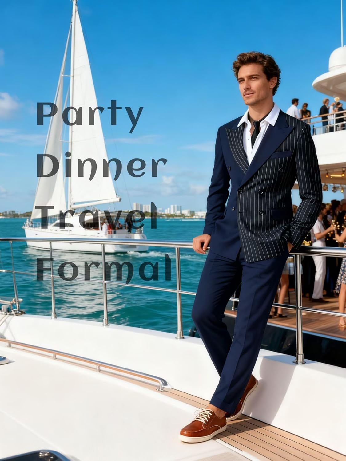 2-Piece Men's Suit Prom Double Breasted Suit Tuxedo for Men Striped Patchwork Jacket Pants Formal Wedding Tuxedos