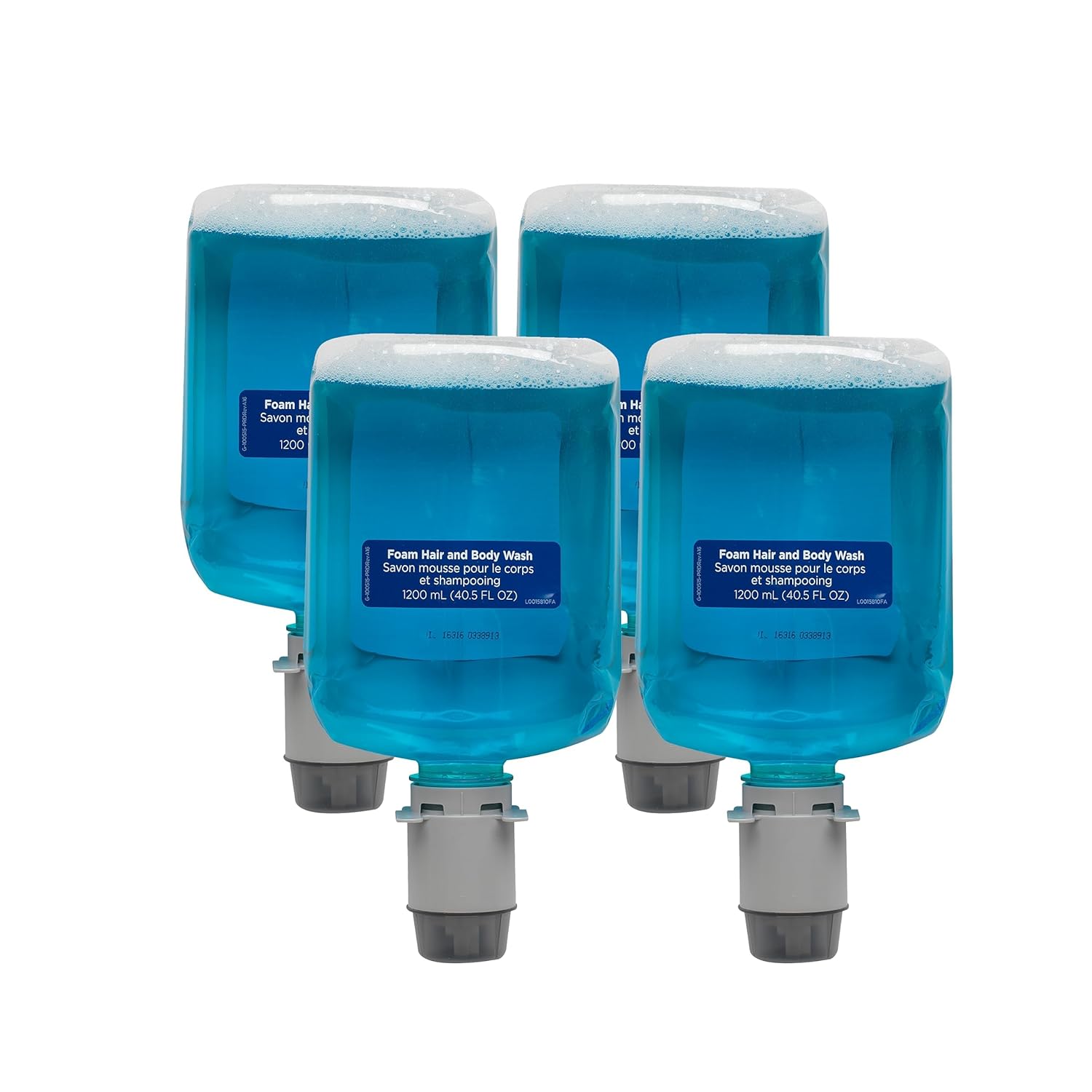 Pacific Blue Ultra Foam Hair and Body Soap Refill by GP PRO (Georgia-Pacific), Refreshing Aloe Scent, 43024, 1200 mL Per Refill, 4 Refills Per Case