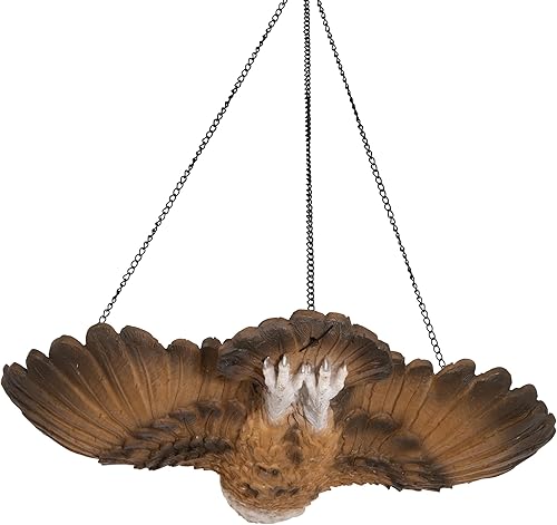 Miniatura 6 de Design Toscano NG31625 La escultura colgante del búho del jardín, piedra de dos tonos