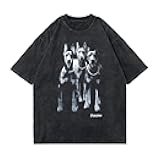 Mens T-Shirts Oversized Unisex Cotton Short Sleeve Streetwear Rap Hip Hop Basic Tee Tops