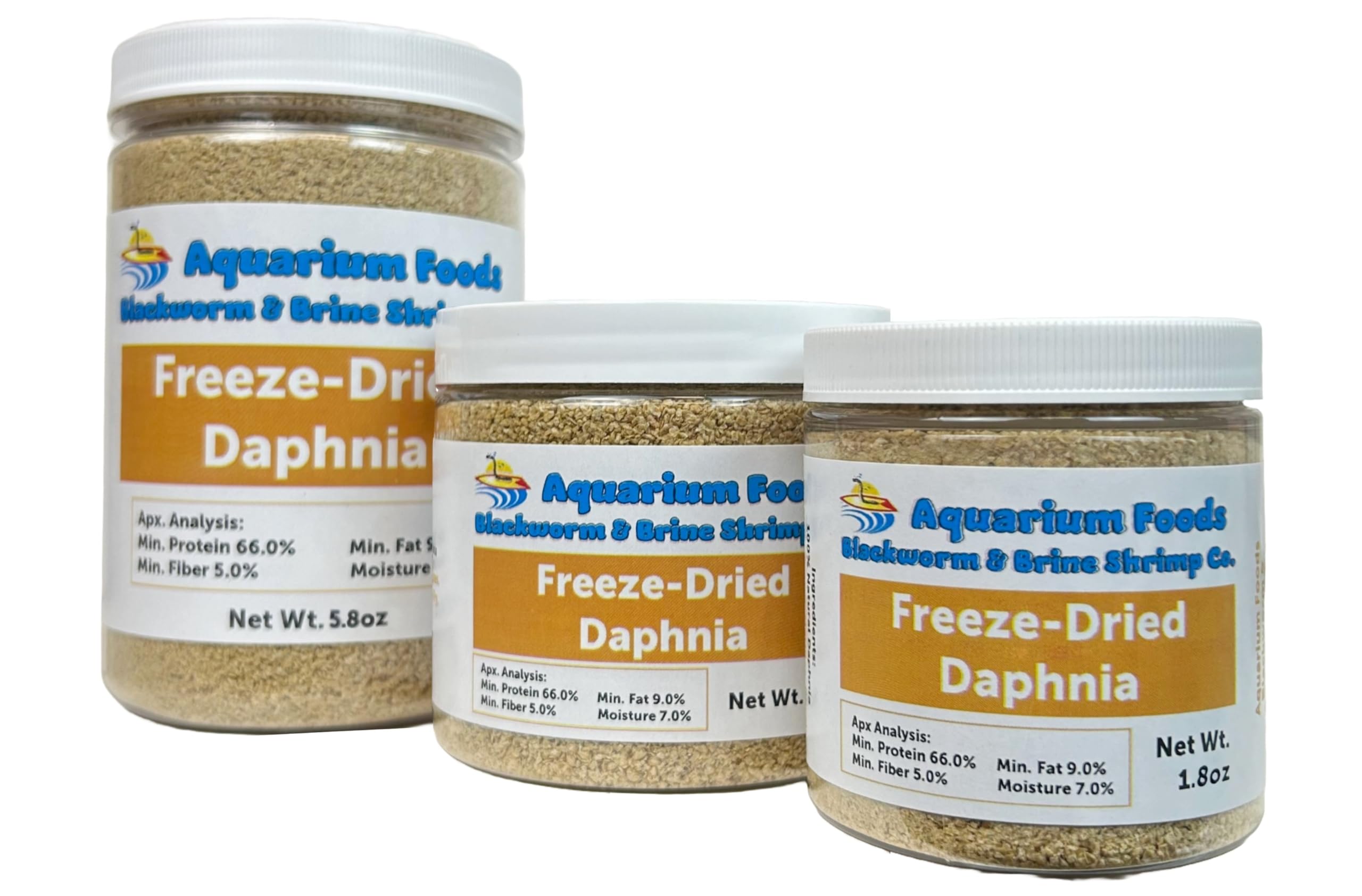 Aquatic Foods Inc. Daphnia, Freeze Dried Fresh Water Daphnia for Fry, Babies and Small Tropicals, Marines, Corals, Anemones, Cichlids, Fry and Baby