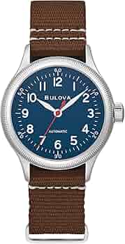 Amazon | Bulova メンズ ミリタリー A11 ステンレススチール 3針ハック