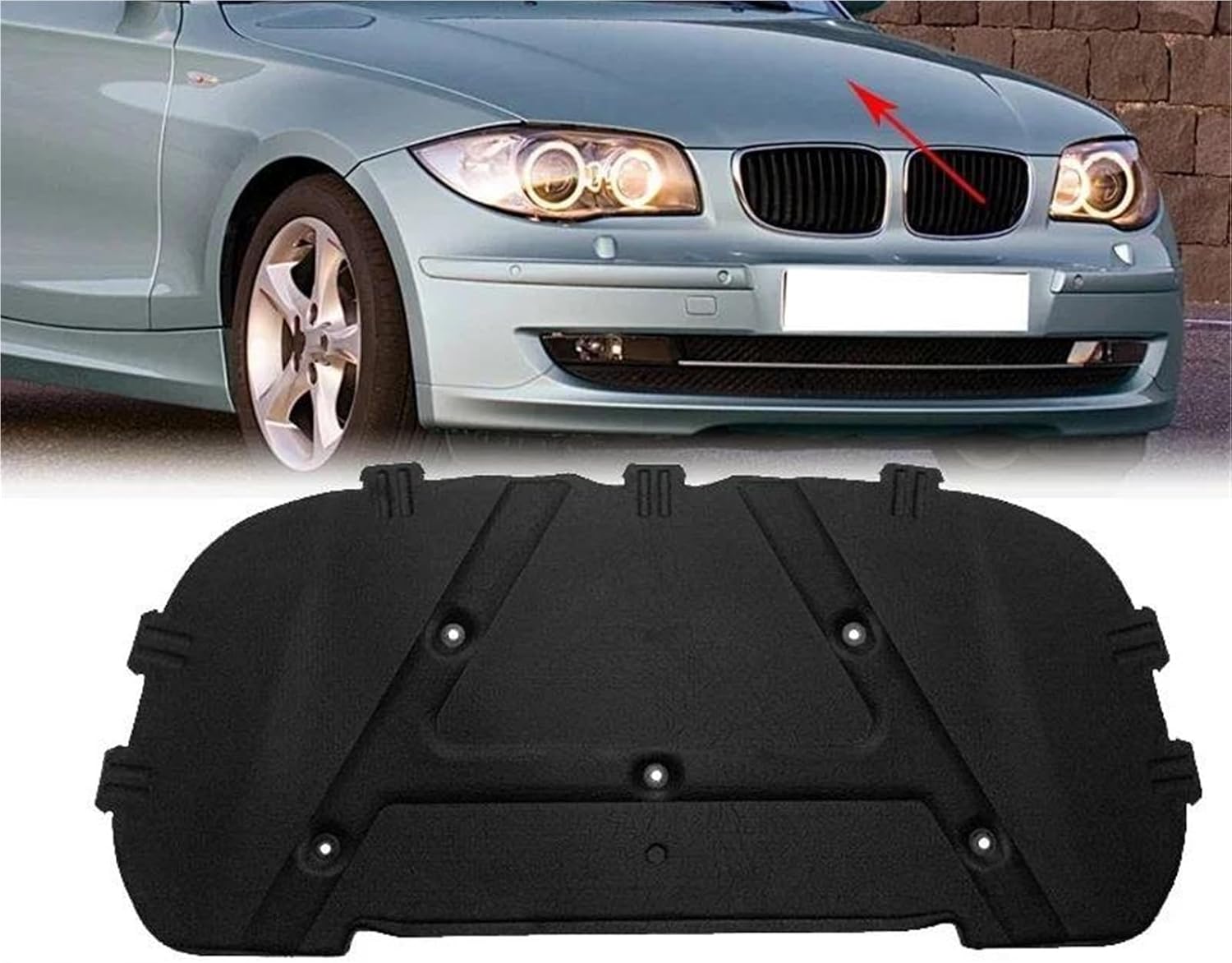 Car Engine Hood Sound Heat, Heat Insulation Pad, for BMW E81 E82 E88 E87 120I 128I 130I 135I 2007-2011 Front Engine Hood Sound Heat Insulation Cotton Pad Soundproof Mat Cover