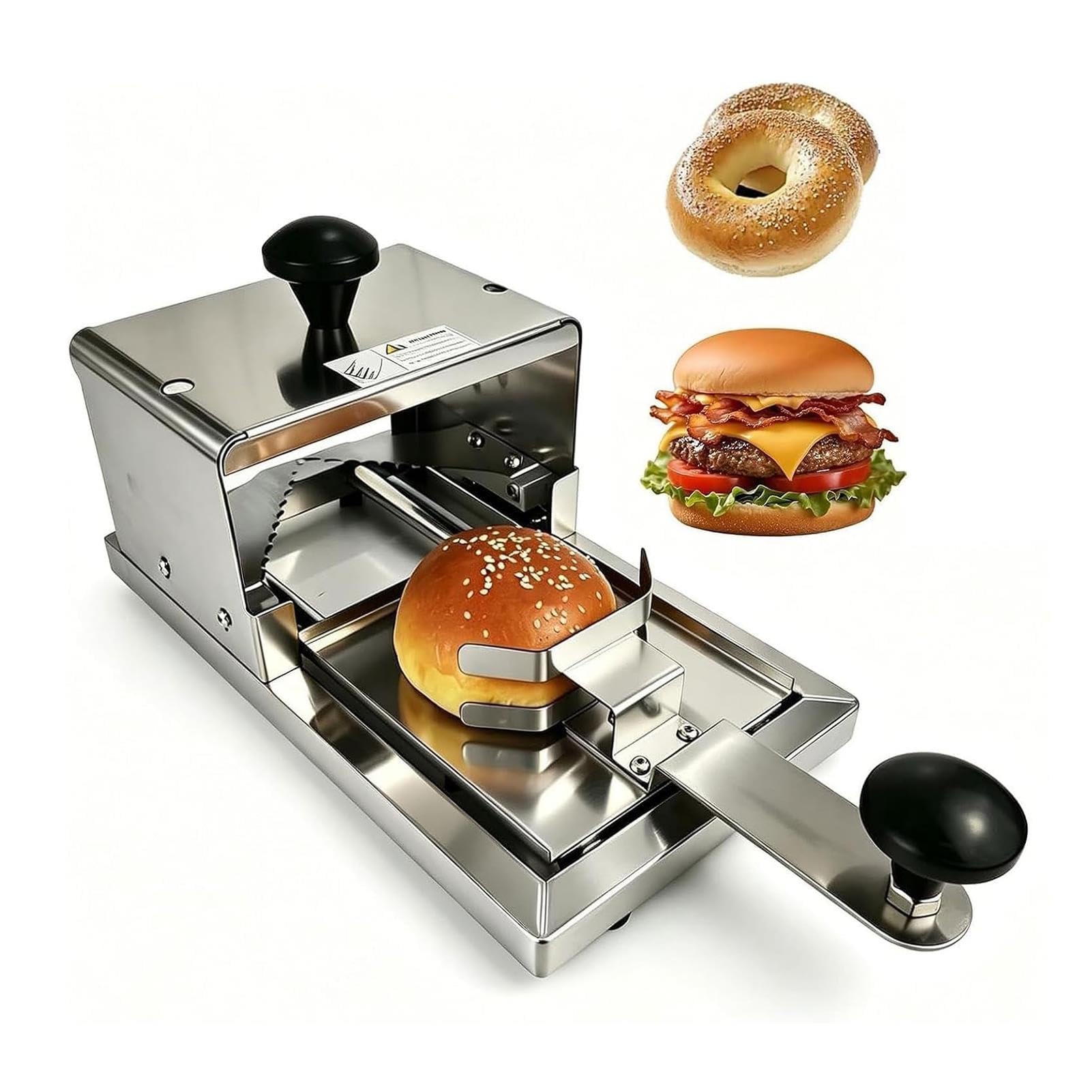 Affettatrice Manuale Commerciale Hamburger E Bagel,For Pane A Tutto Tondo
