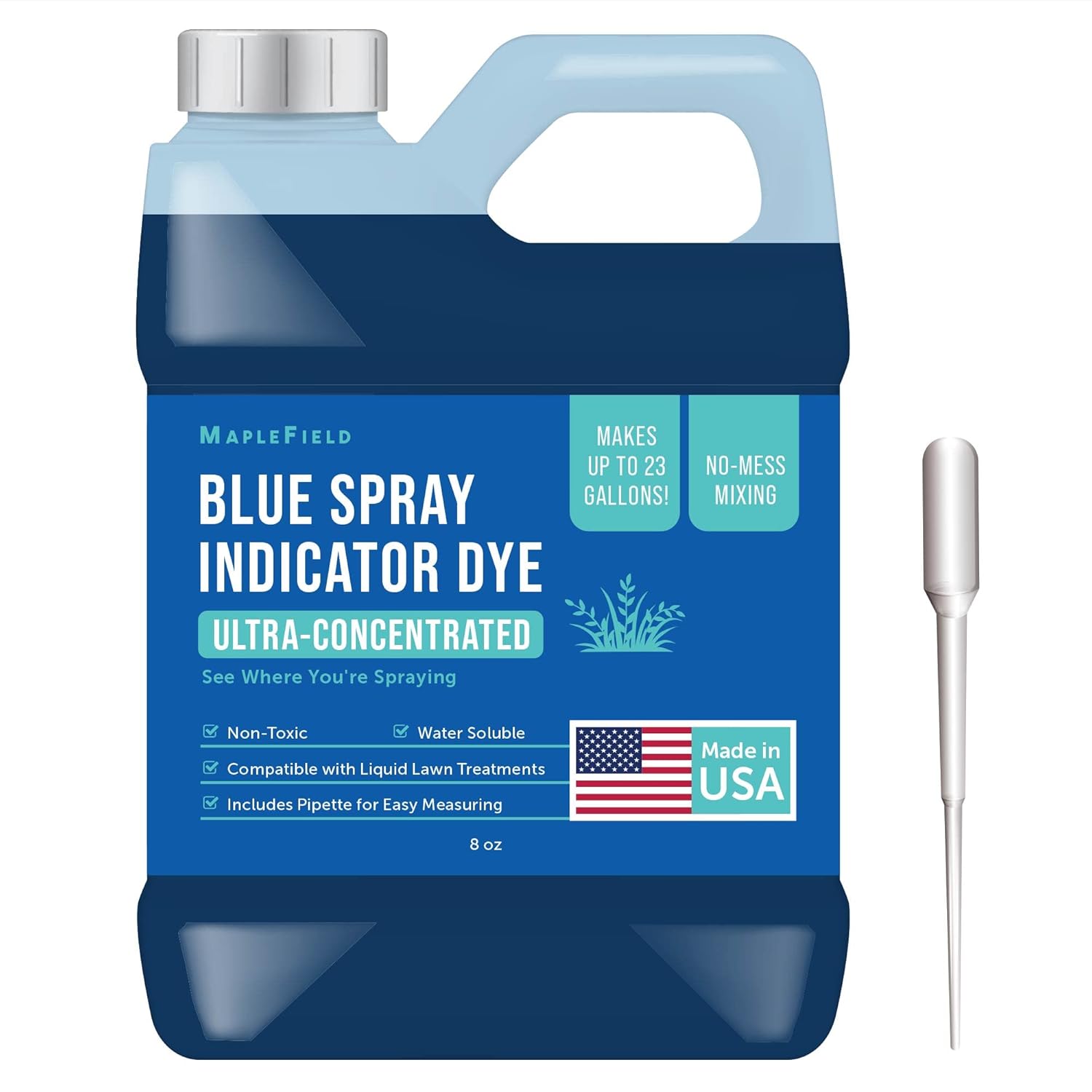 Blue Spray Indicator Dye for Weed Spraying & Lawn Fertilizer Mark Where You