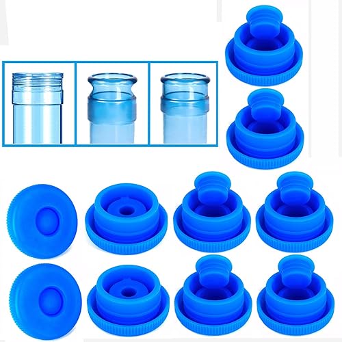 Tapa reutilizable para jarra de agua de 3 y 5 galones, tapas de botella de agua de 2.165 in, tapas de silicona de repuesto antisalpicaduras