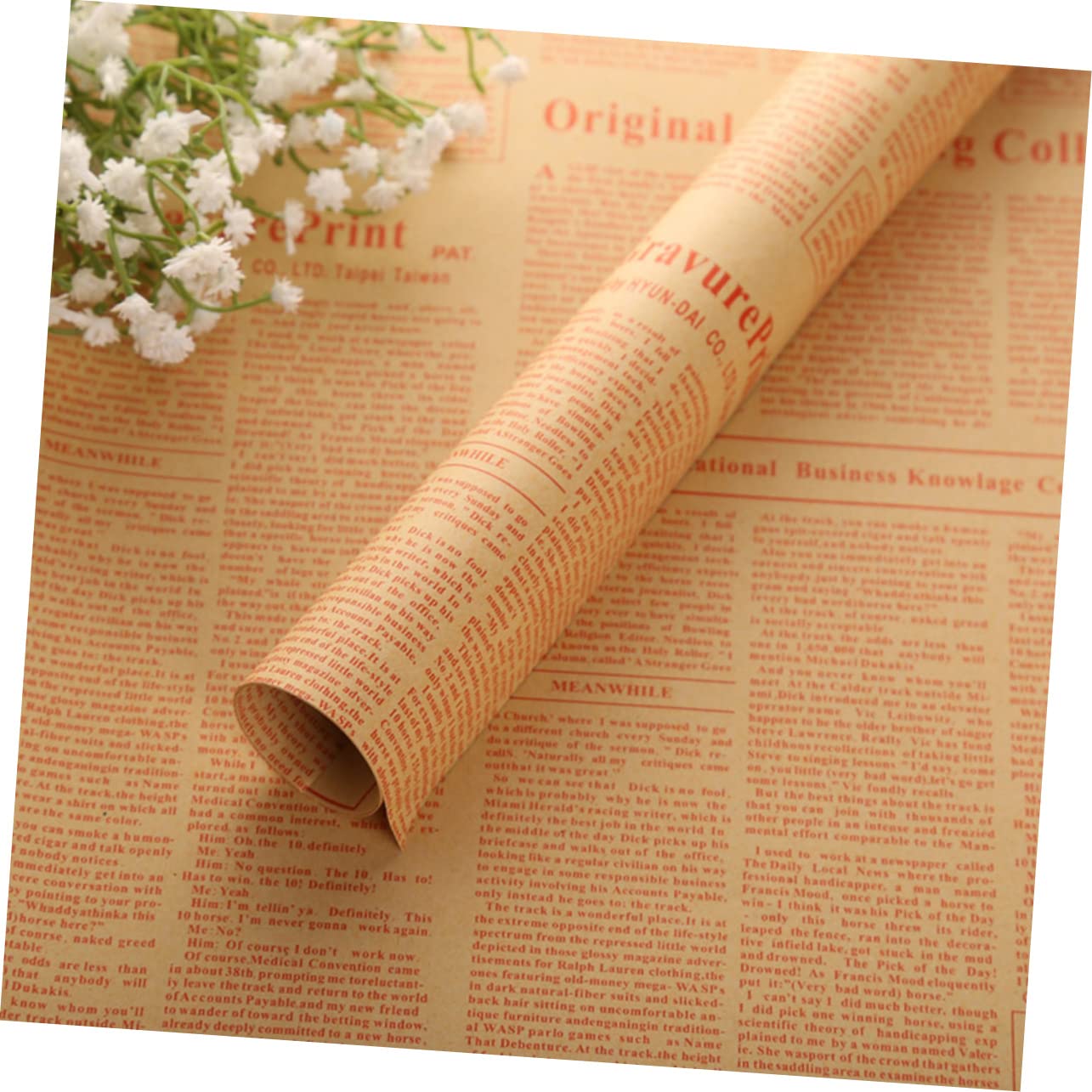 Vintage Zeitungspapier Geschenkpapier 50 Blatt 51x75 Cm