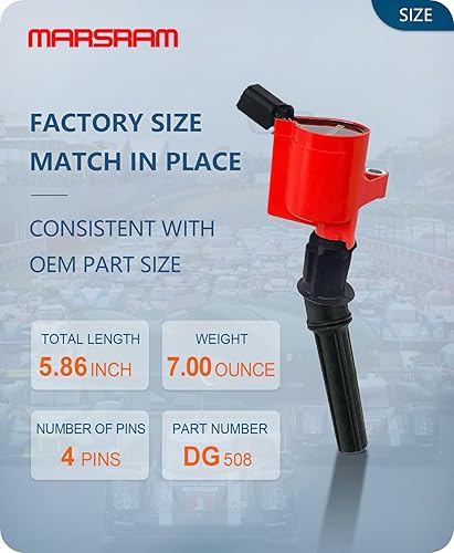 Miniatura 5 de Marsram Paquete de bobinas de encendido DG508 para Ford F150 F150 F250 E150 E350 Lincol, 2000, 2001, 2002, 2003, 2004, 2005, 2006, 2007, 2008, 2009,