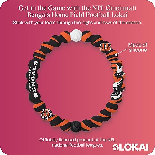 Miniatura 259 de Lokai NFL Football Collection - Pulseras de cuentas para hombres y mujeres, joyería de silicona, pulsera de moda para un ajuste cómodo