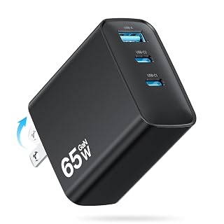 PD 充電器 65w【2025新設計・超軽量・超低温】安全で低温 折りたたみ式プラグ Type C 急速充電器 タイプc USB-C スマホ PSE認証済み 出張・旅行 PD3.0/QC3.0/PPS/SCP規格 MacBook/iPad/iPhone 16/Android その他機器対応 - Amazon product rated Grade A
