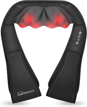 Shiatsu Neck & Shoulder Massager with Heat, Deep Tissue Back Massager