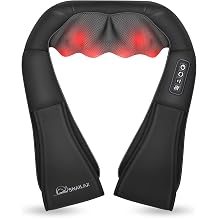 Shiatsu Neck &amp; Shoulder Massager with Heat, Deep Tissue Back Massager