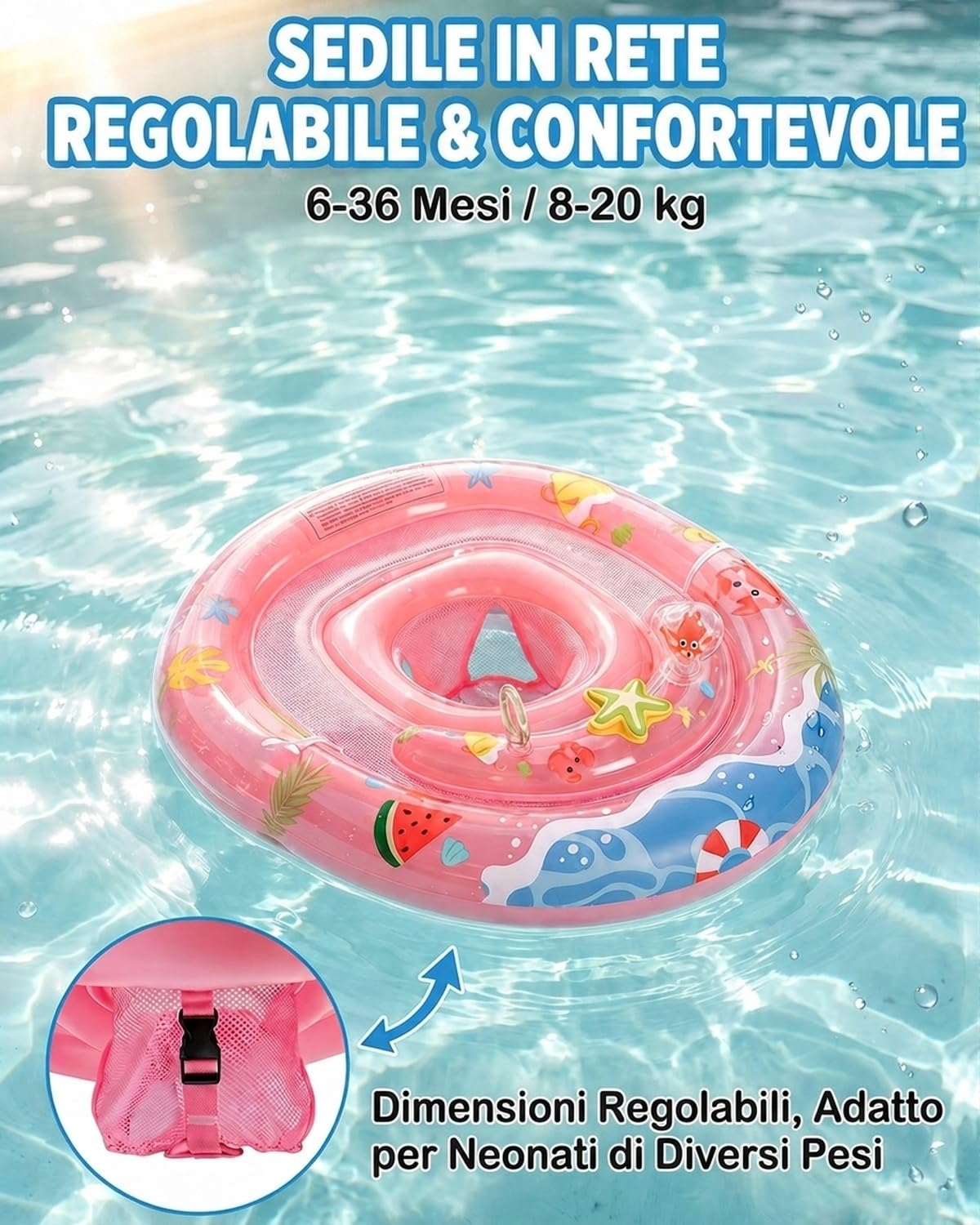 Bouée gonflable pour bébé avec siège, bouée gonflable de piscine pour enfants