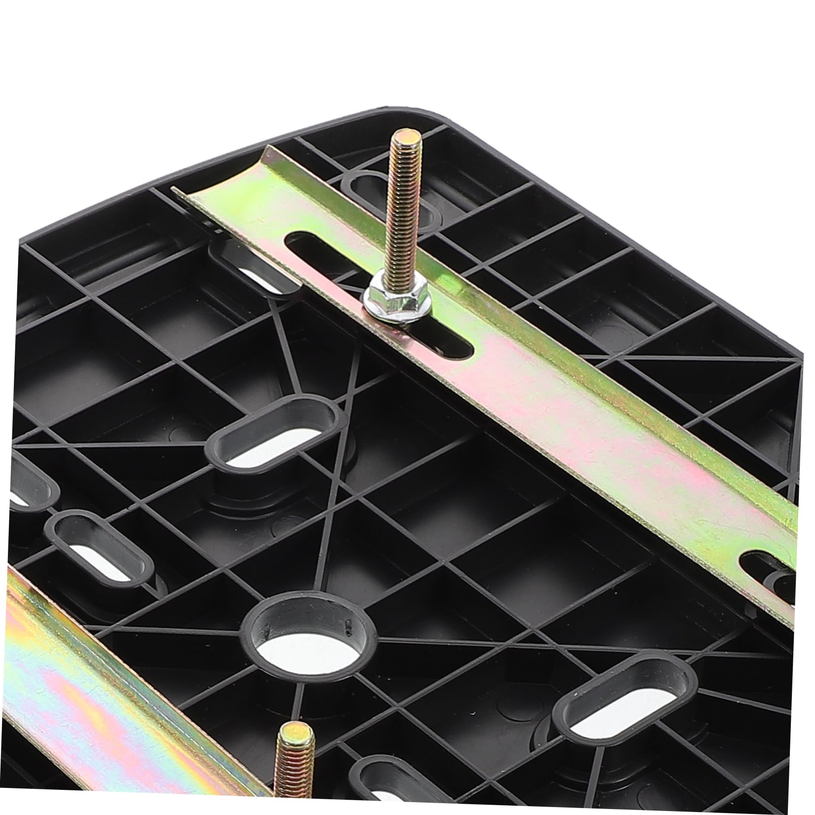 PartyKindom Piastra di Base in Pp e Lega per Bauletto Moto Posteriore Design Spesso, Strisce Antishake e Fissaggio Sicuro, Accessorio per Scatola Posteriore Moto