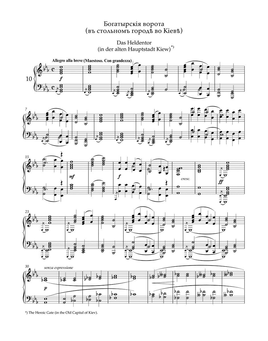 Pictures at an Exhibition. A Remembrance of Viktor Hartmann (Piano)      Sheet music – June 27, 2013