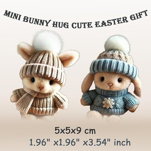Foto 2 de 6 de Mini abrazo de conejito lindo regalo de Pascua