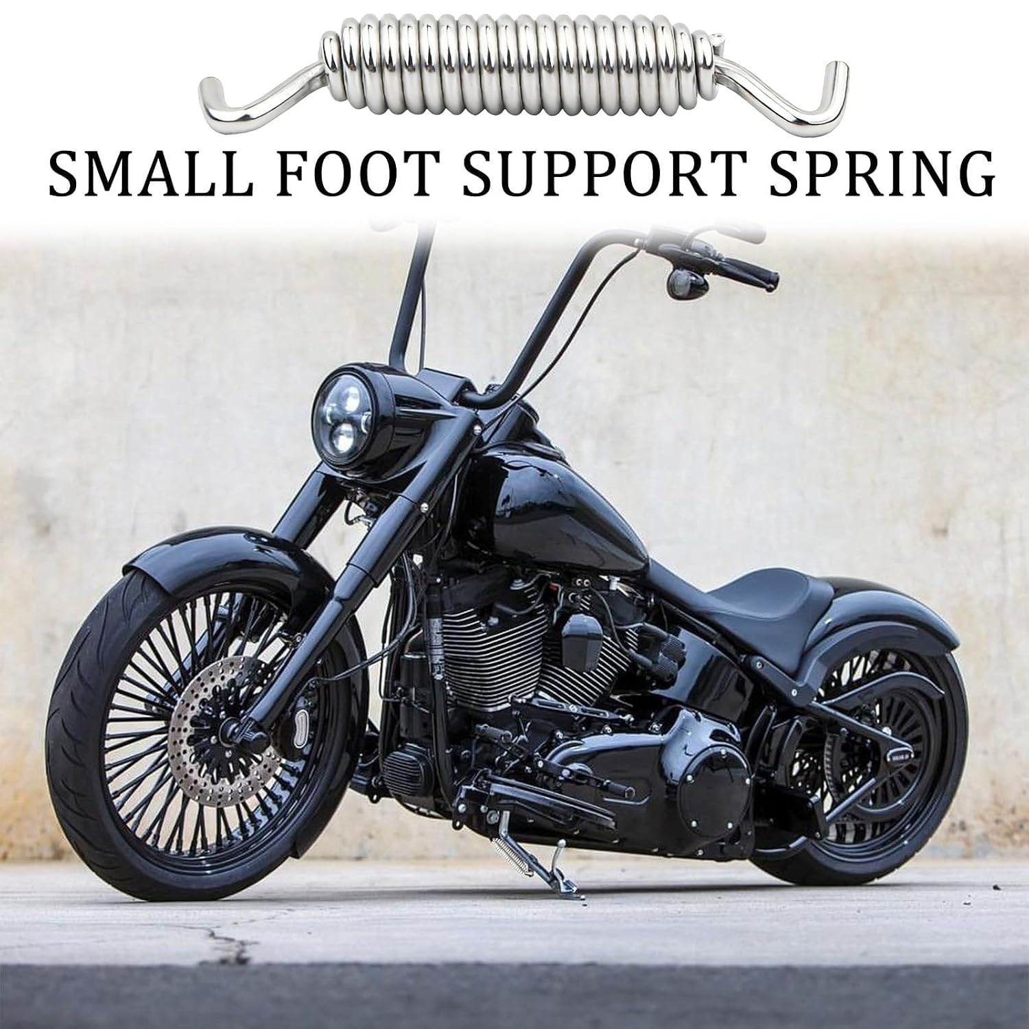Kickstand Spring for Harley Replacement Jiffy Stand Spring for '91-'98 Touring Electra Glide Road King Road Glide FLH/FLHR/FLHT/FLTR '85-'06 Softail FXST/FLST '91-'22 Sportster XL, #50005-85A (Silver)