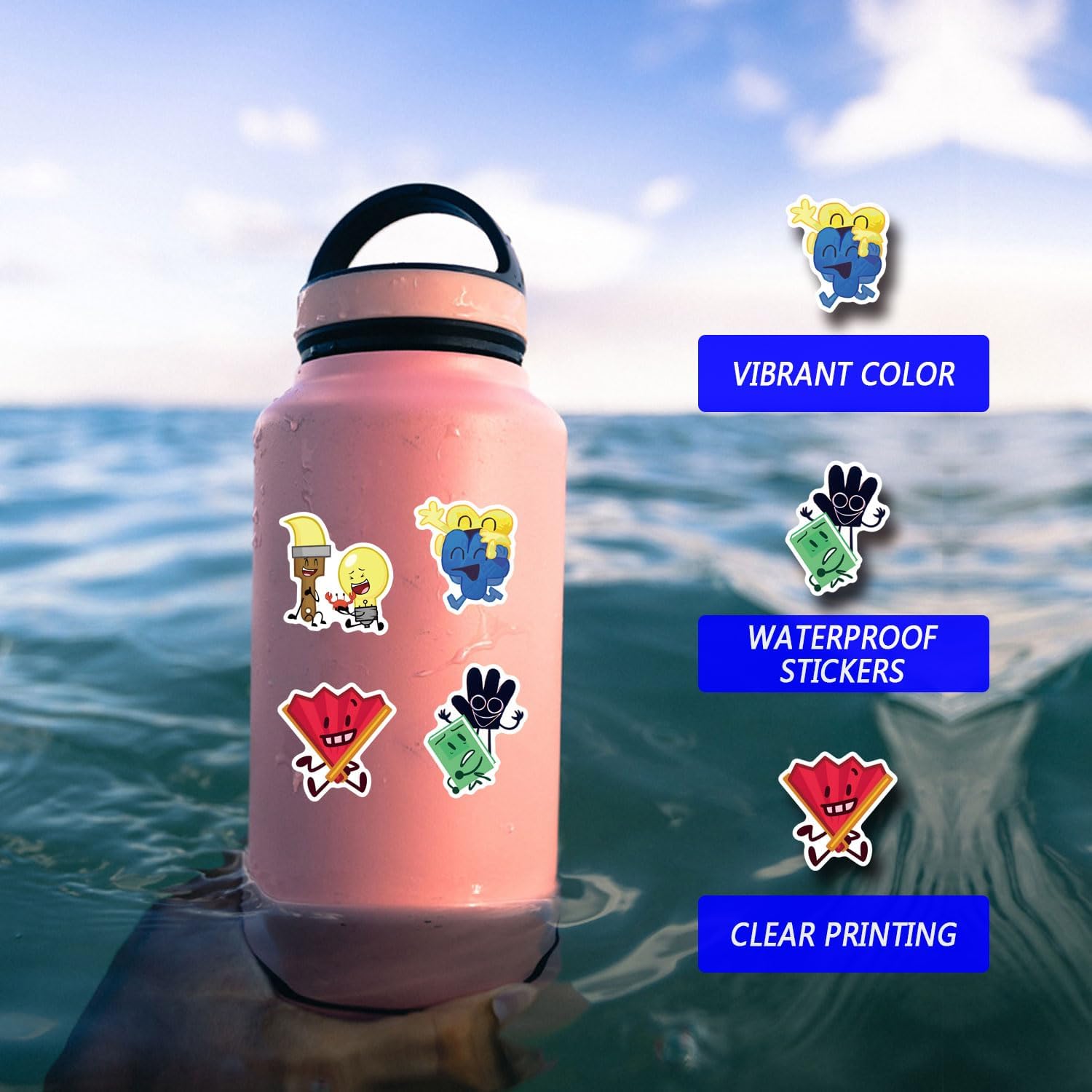 138Pcs Object Show Stickers, Cute Cartoon Waterproof Vinyl Decals for Water Bottle, Laptop, Skateboard, Helmet, Car Award Motivational Decals Perfect Pickleball - Image 5