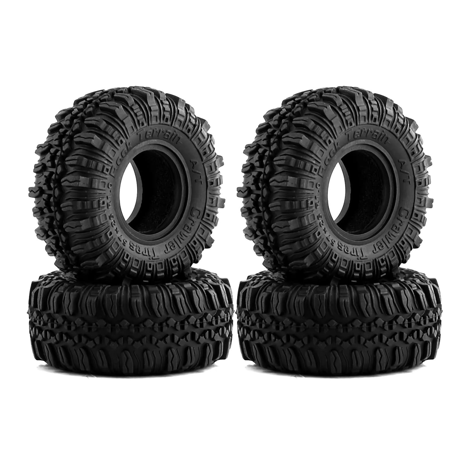 Modelos Repuesto RC para TRX4M 1/18 1/24 para Axial para SCX24 para FMS para FCX24 4 Piezas 1,0 Neumáticos De Rueda Neumáticos 57 * 25mm Piezas De Actualización De Orugas RC