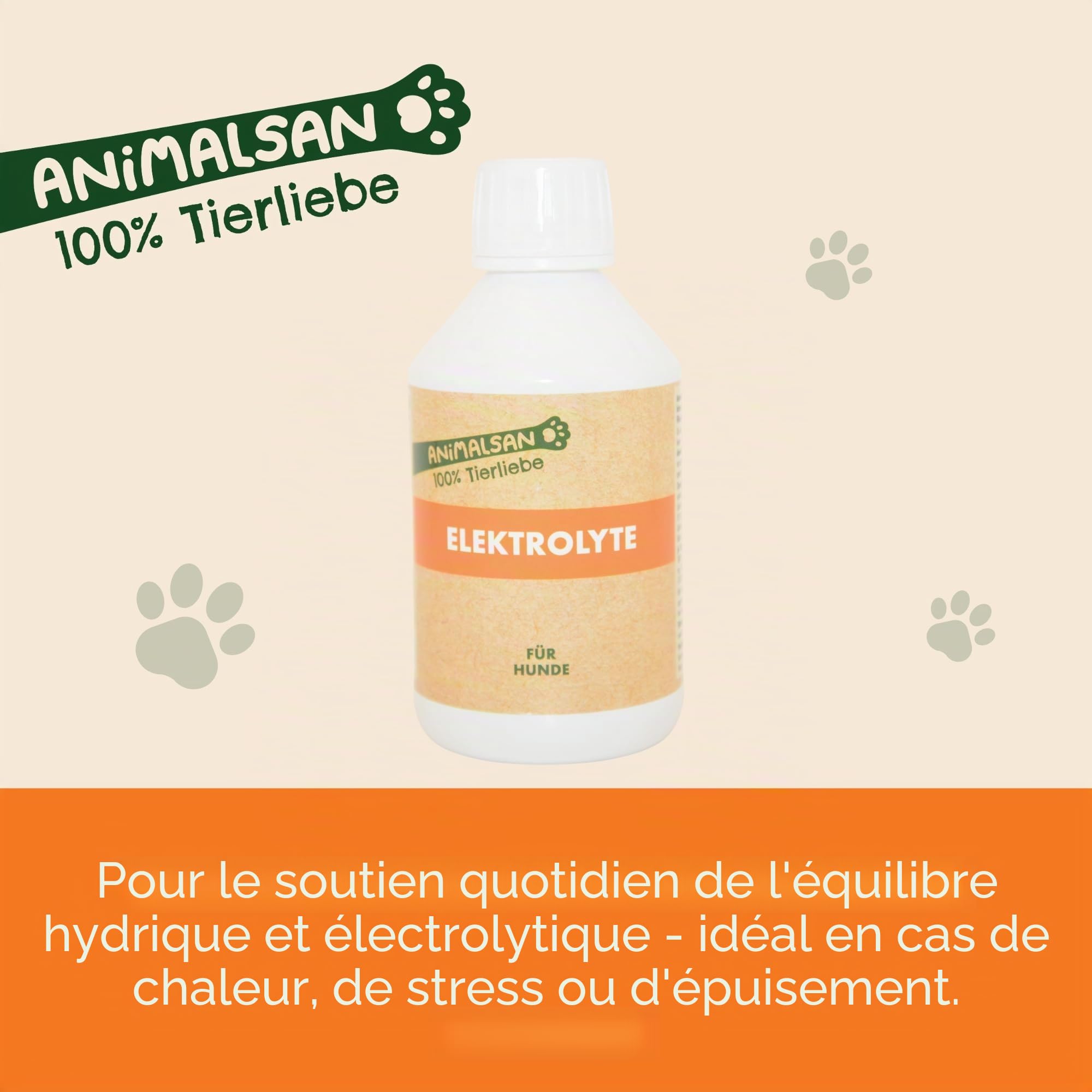 Électrolytes pour chien - Complément alimentaire pour chien - 250 ml de concentré - Pour un soutien quotidien de l'équilibre hydrique et électrolytique de votre chien