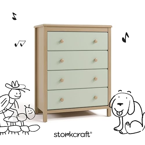 Vista 31 de Storkcraft Alpine - Cómoda doble de 6 cajones (blanco) - Certificado GREENGUARD Gold, cómoda para guardería, cómoda de 6 cajones, cómoda para niños