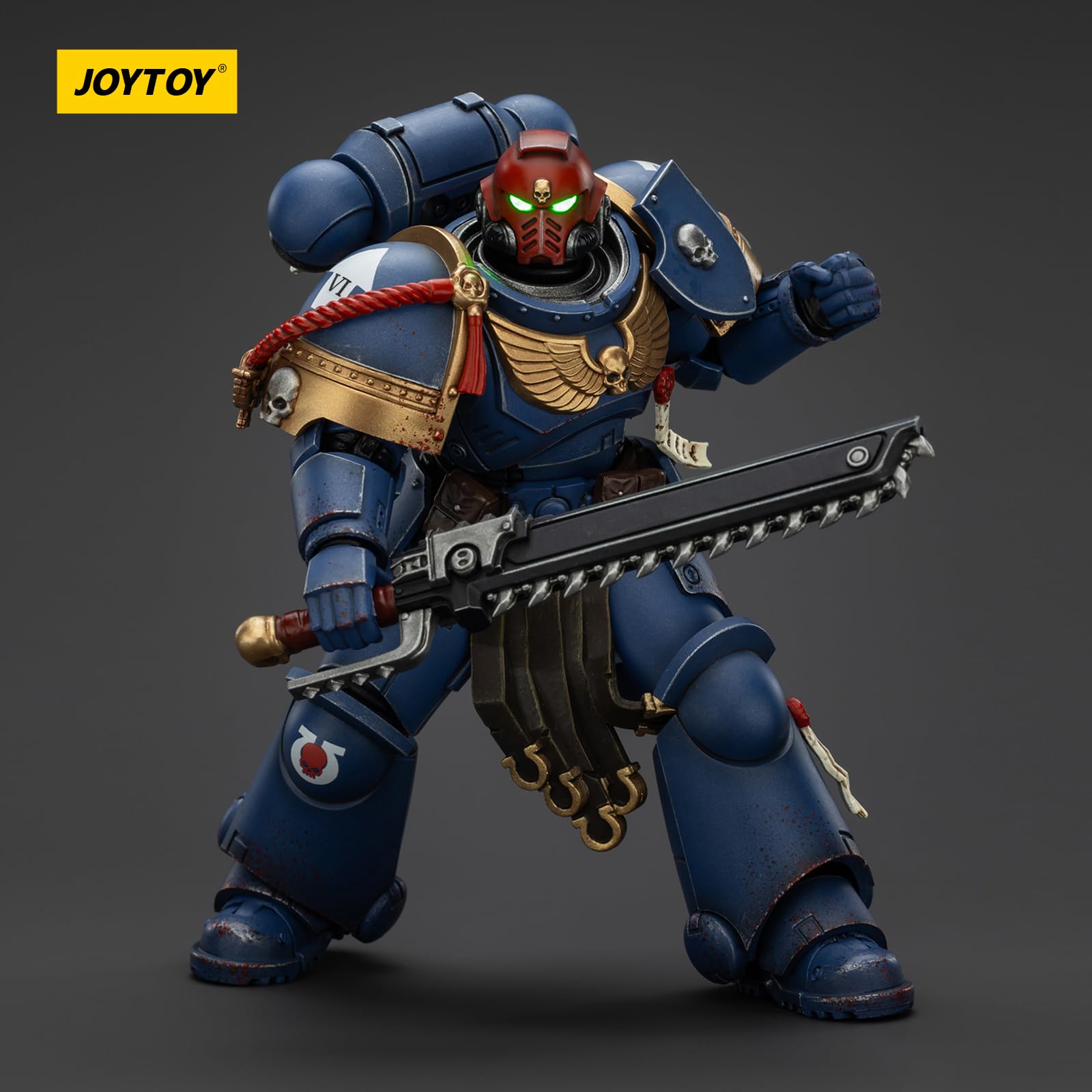 JOYTOY Warhammer 40k Space Marine 2, Ultramarines Sergente Gadriel, Edizione da Collezione 1/18, Figura d'Azione Modello da Collezione ed Esposizione