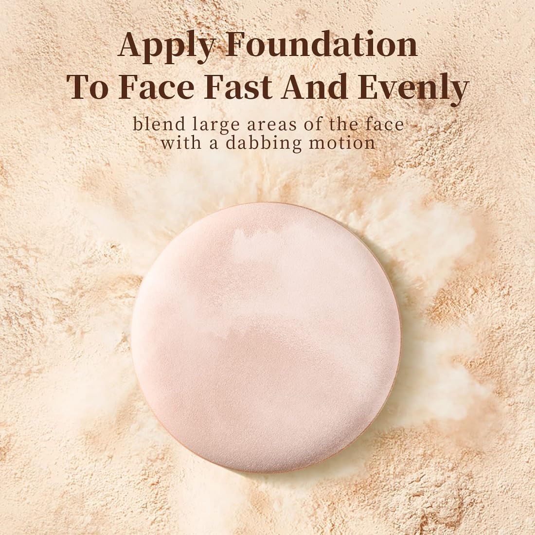Beautiflame Powder Triangle Round Makeup Puff With Finger Sponge Puff for Face, Powder Puffs, Under Eye Foundation Sponge Makeup Tools Triangle Puff With Finger Puff & Round Puff-6Pcs 2