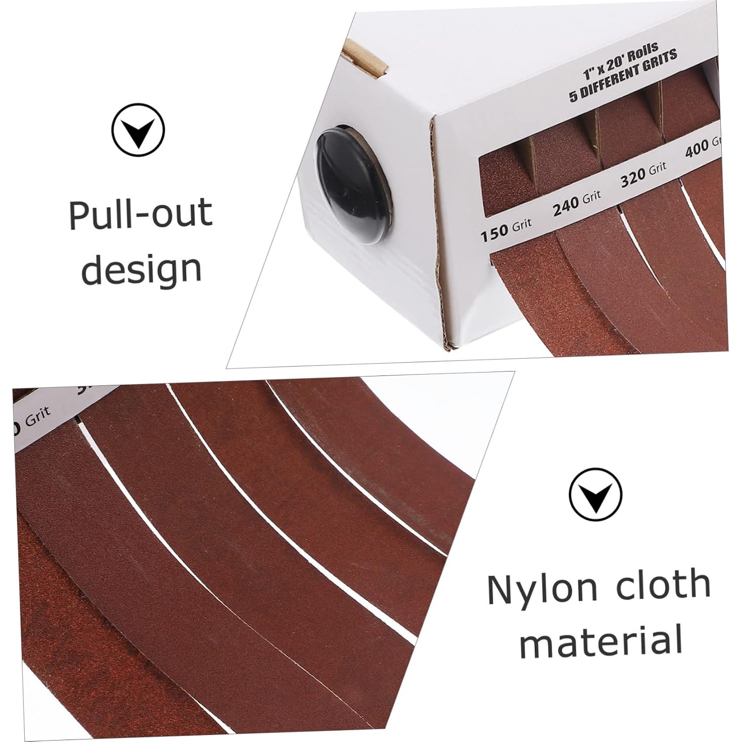 Assorted Automotive Sandpaper Box Grit Sanding Belt Carpenters Sandpaper Roll for Glass Jewelry Woodworking