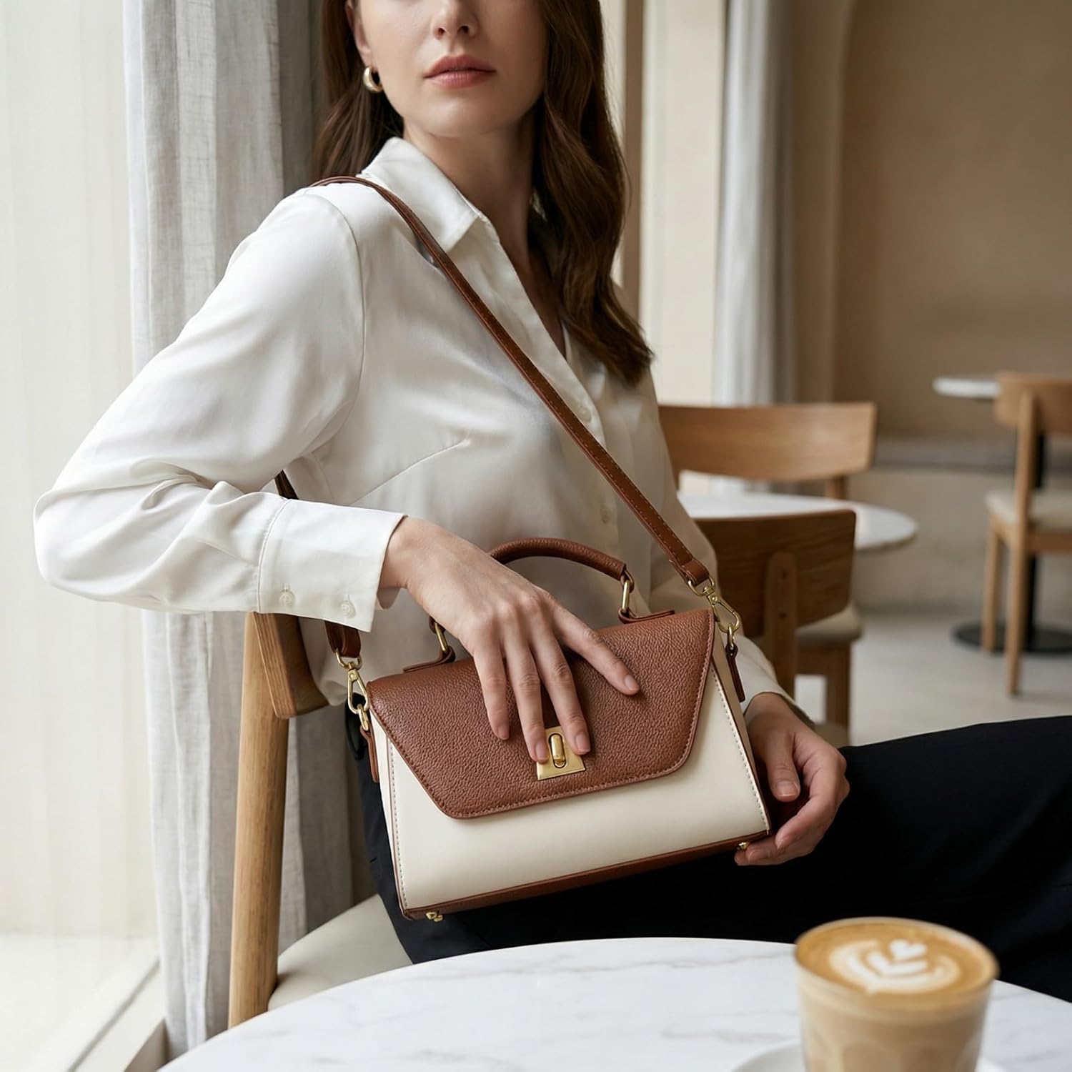 Shoulder Bags Retro Classic Purse Clutch Shoulder Simple HandBag with Zipper Closure Crossbody for Women