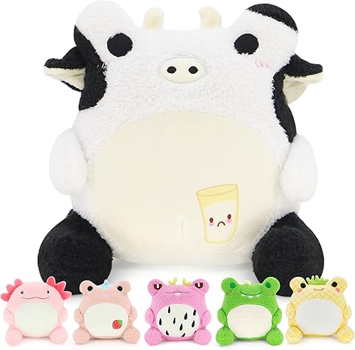 RANDGRITH Juguete de peluche coleccionable Kawaii súper suave (vaca)