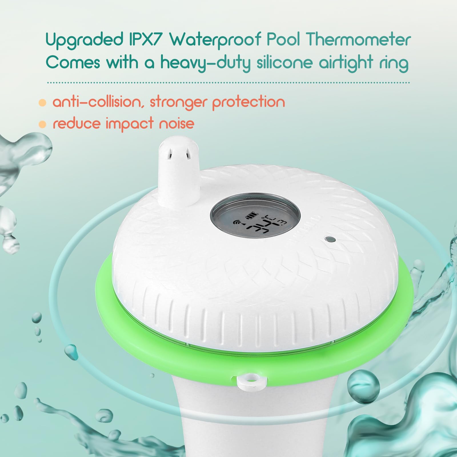 Inkbird IBS-P02R Wi-Fi termometr basenowy i wanny, pływający, sterowanie aplikacją, 9-kanałowy monitor, duży ekran