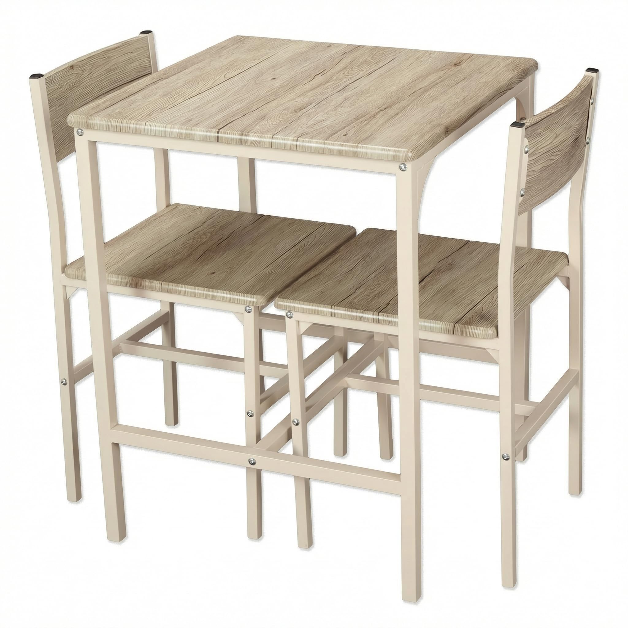 yelloo - Tavolo Bar con Sgabelli Salvaspazio, Angolo Bar per Casa, Tavolino Bar uso Interno, Ideale per Birreria, Pizzeria, Perfetto per Arredare Casa con Stile (Portofino - Tavolo + 2 Sedie)