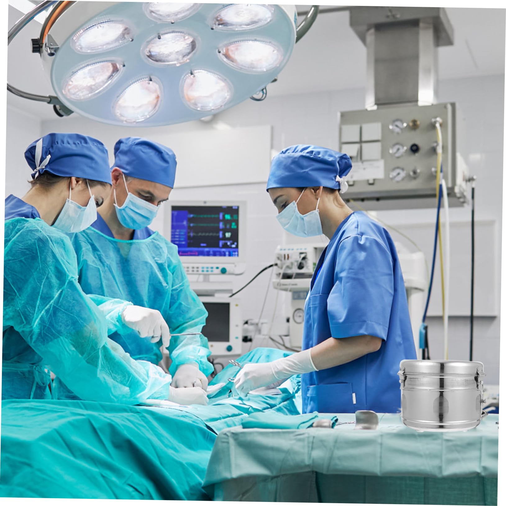 ULTECHNOVO Barattolo Contenitore Multipurpose per Saloni di Bellezza in Acciaio Inossidabile per Clinica Tenuta per Batuffoli di Cotone e Piccoli Oggetti