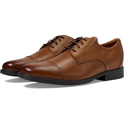 Clarks Whiddon Cap dark tan leather