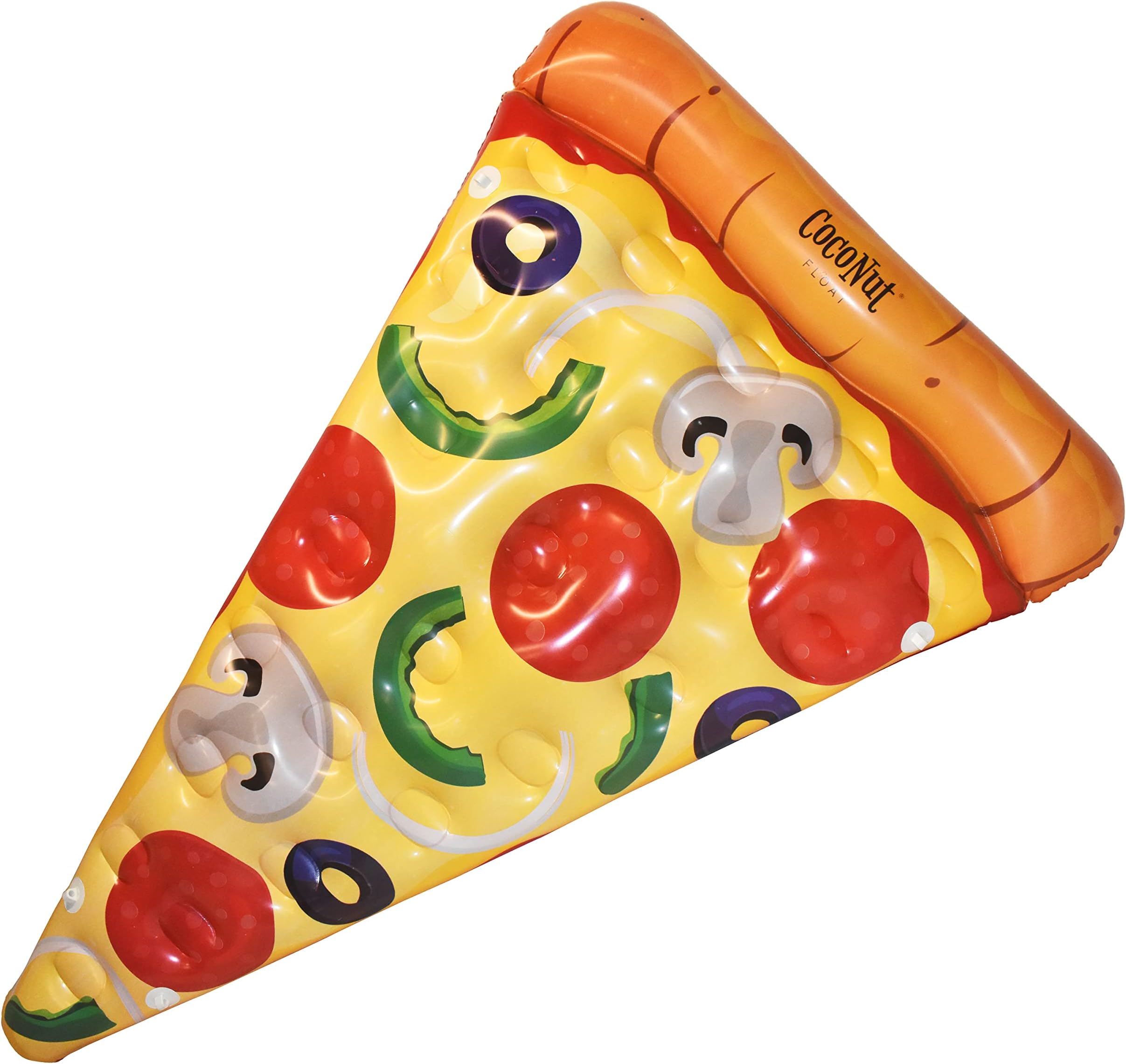 Coconut Outdoor Deluxe Pizza Slice Pool Float – Inflatable Raft – Durable Long Lasting Lounger Float and Water Toy – Fun Decoration for Parties, Events – Ages 8+ Years