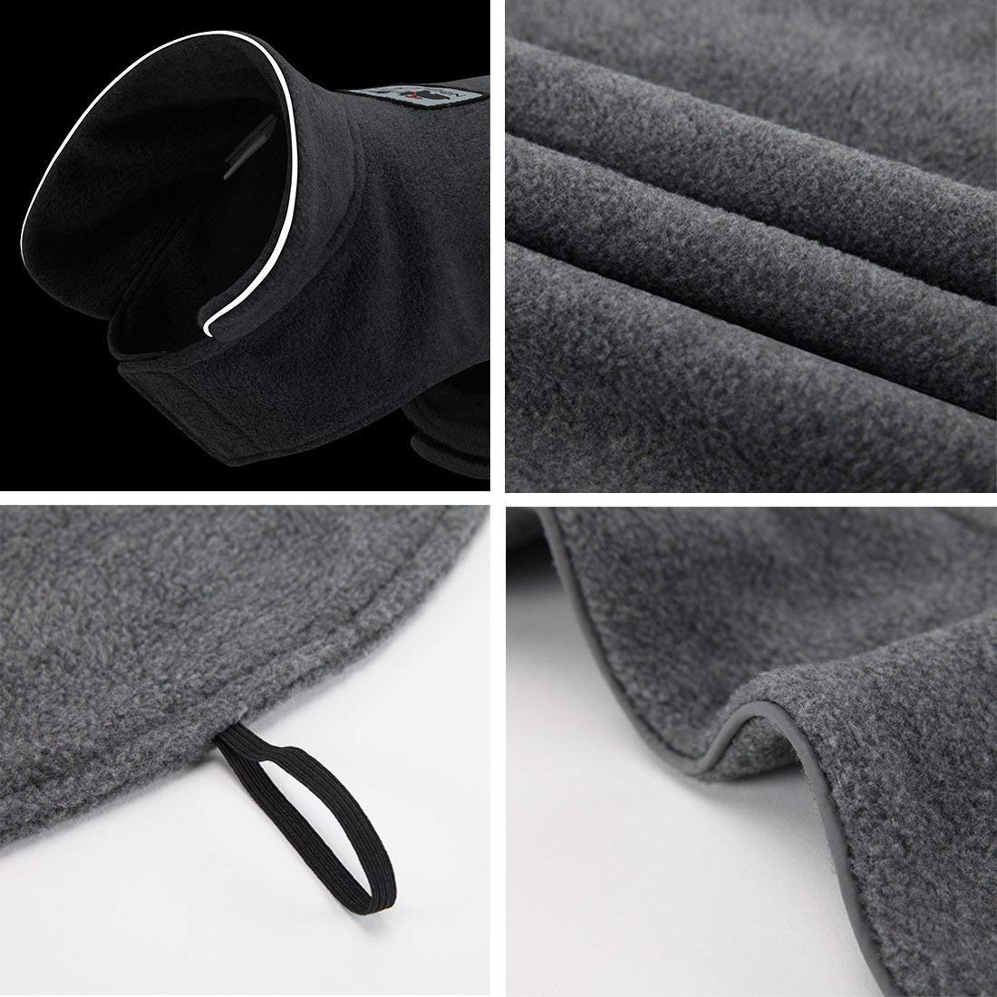 Ecent Cappottino Invernale Cane Cappotto Caldo Cane in Pile per Cani in Inverno (grigio, M)