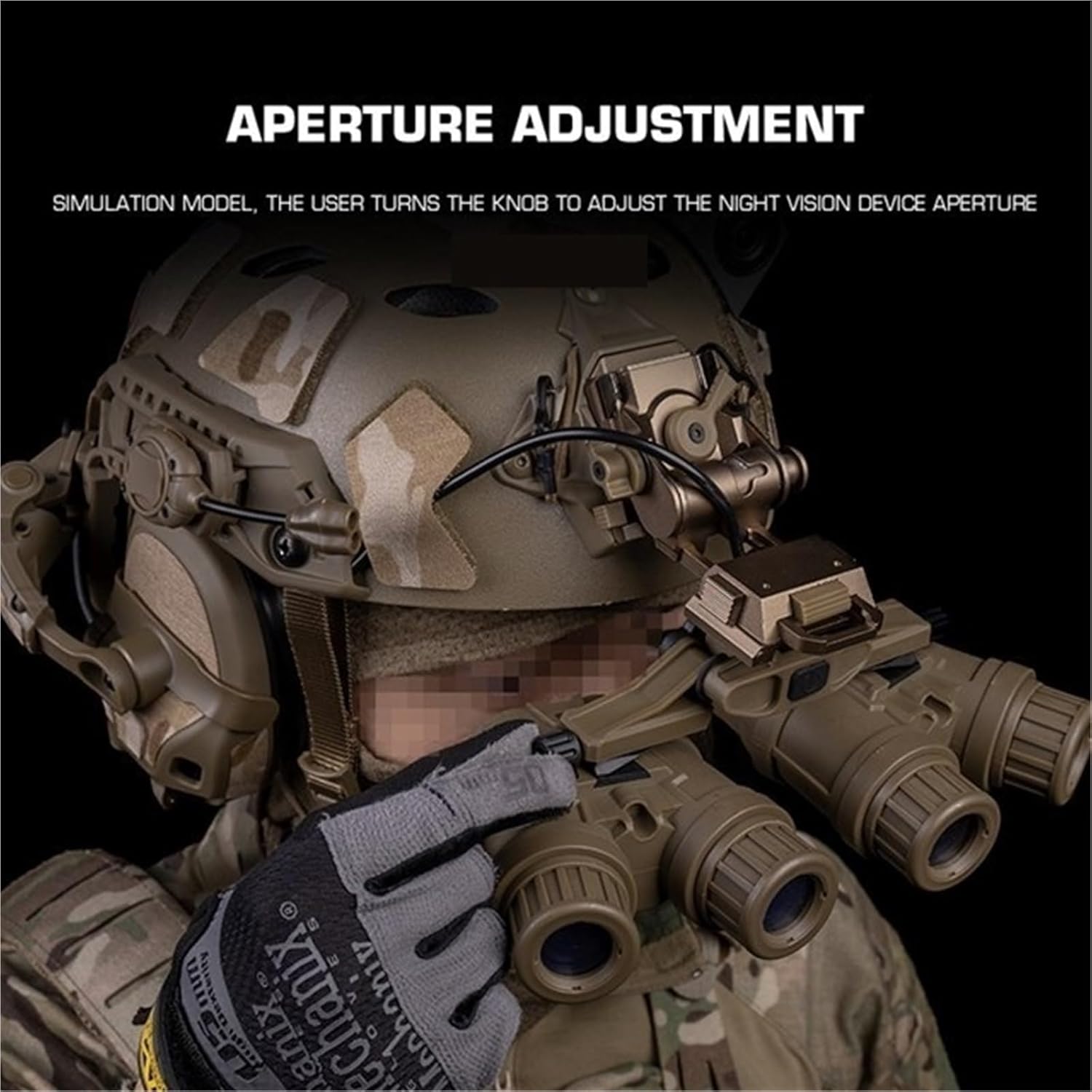 Tactical GPNVG-18 Four-Eye NVG Model Airsoft Side Folding Panoramic Night Vision Device (Non-Functional)