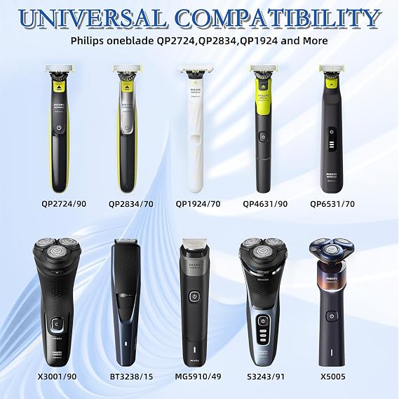5V Charger Fit for Philips Norelco Shaver 3000X/5000X/8000/i9000, Charger Set Fit for One Blade (Pro) 360 Face & Body Series 2000 3000 5000 7000 9000 QP2824 S3145 S3241 QP2734 All-in-One Trimmer Shave