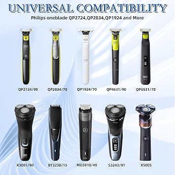 5V Charger Fit for Philips Norelco Shaver 3000X/5000X/8000/i9000, Charger Set Fit for One Blade (Pro) 360 Face & Body Series 2000 3000 5000 7000 9000 QP2824 S3145 S3241 QP2734 All-in-One Trimmer Shave