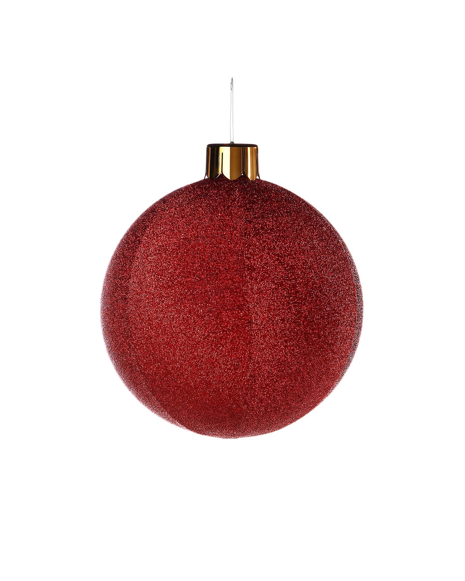 Inflatable Tinsel Christmas Bauble, Red, 45 cm