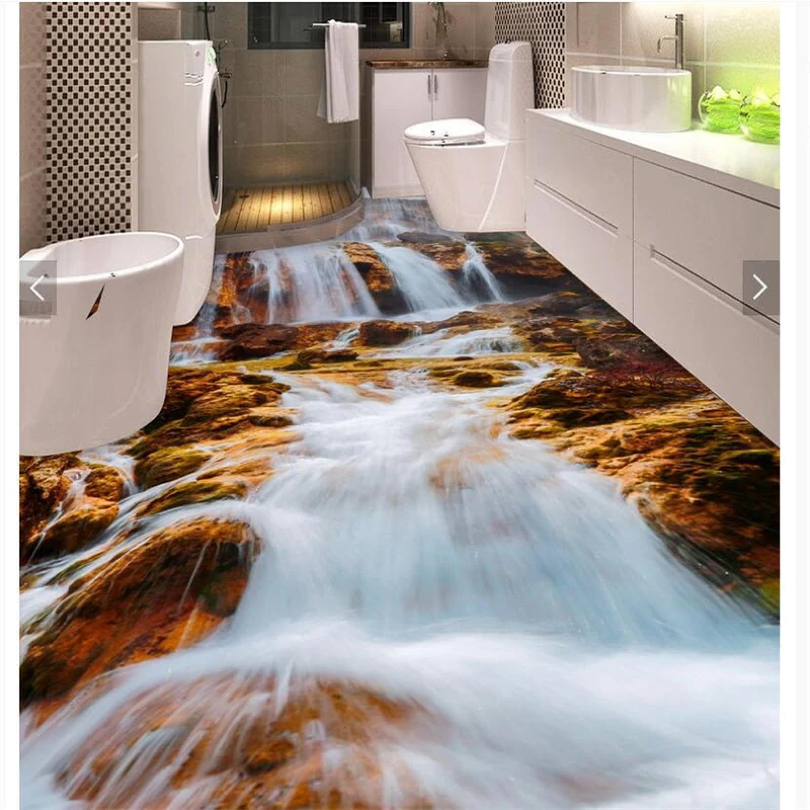 Sticker carrelage cascade pour créer un spa nature chez soi