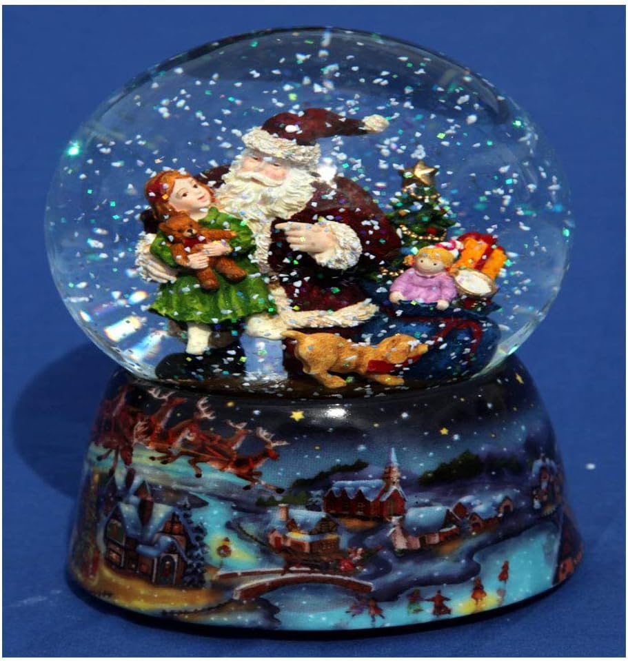 Musical Snow Globe - Santa with Young Child