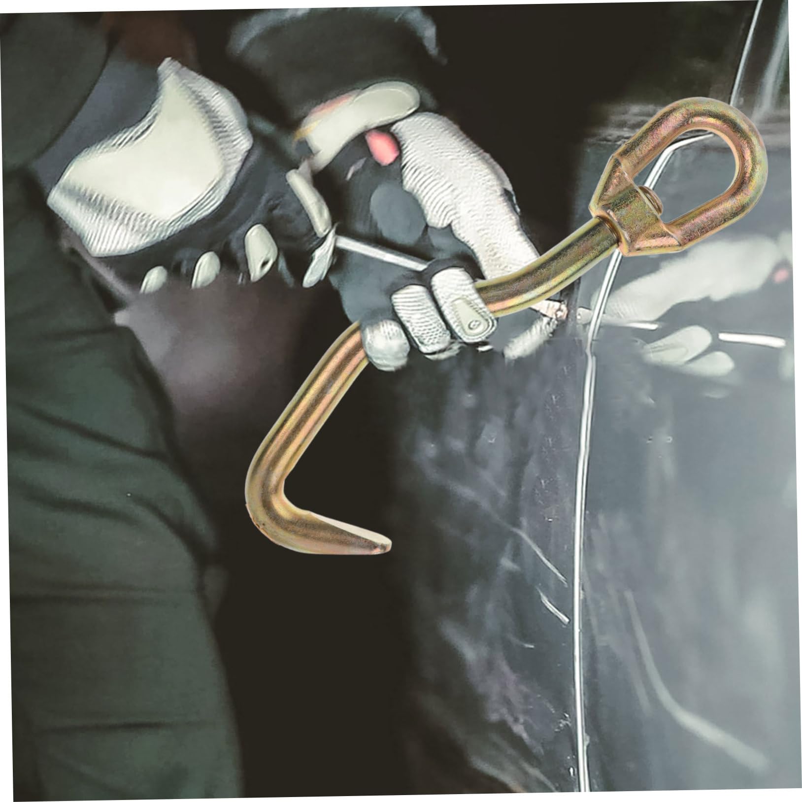 Gancio per Carrozzeria Estrattore di Ammaccature in Metallo Resistente Meccanismo di Fissaggio Stabile, Strumento per Riparazione Lamiere Auto Professionale per Officine e Carrozzieri