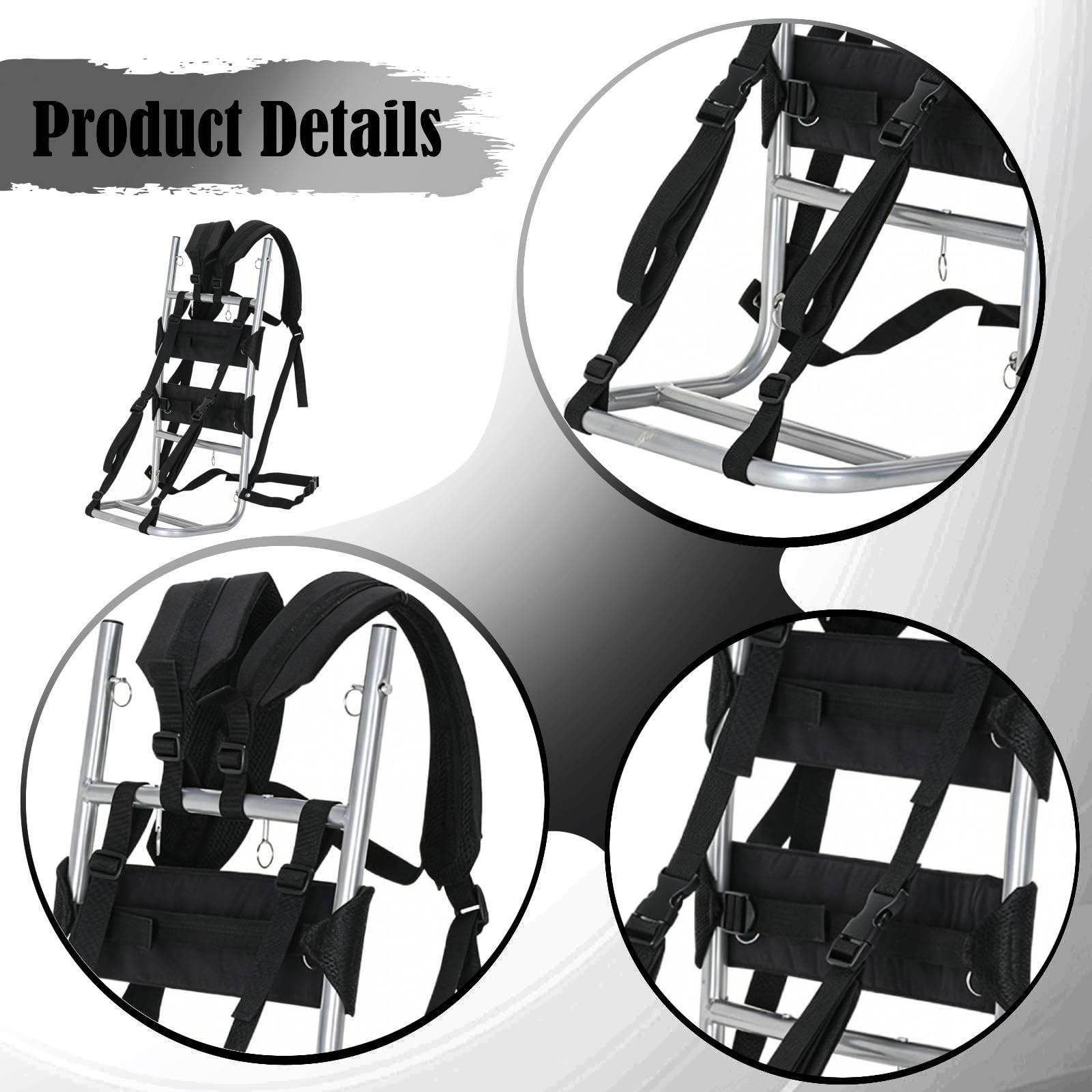 Mochila de Carga Pesada con Bastidor Externo Portátil en Aluminio Soporte Ergonómico Ajustable para Equipo Armazón Versátil Adecuado para Senderismo M, multicolor, L