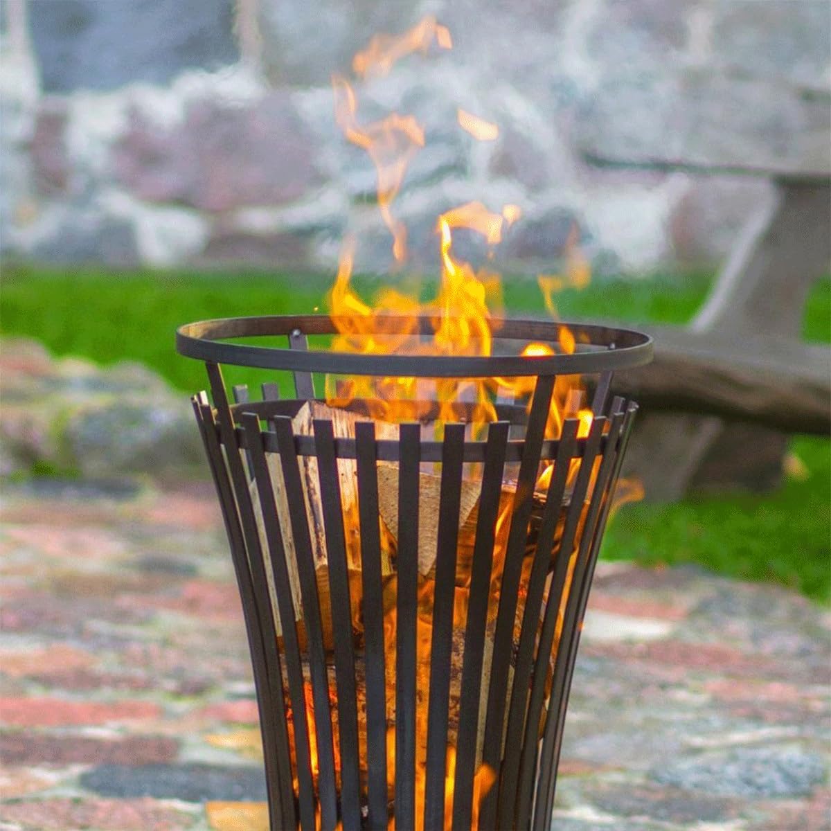 Brasero Exterieur De Jardin, Foyer Sans Fumée Acier Inoxydable 16x16x20