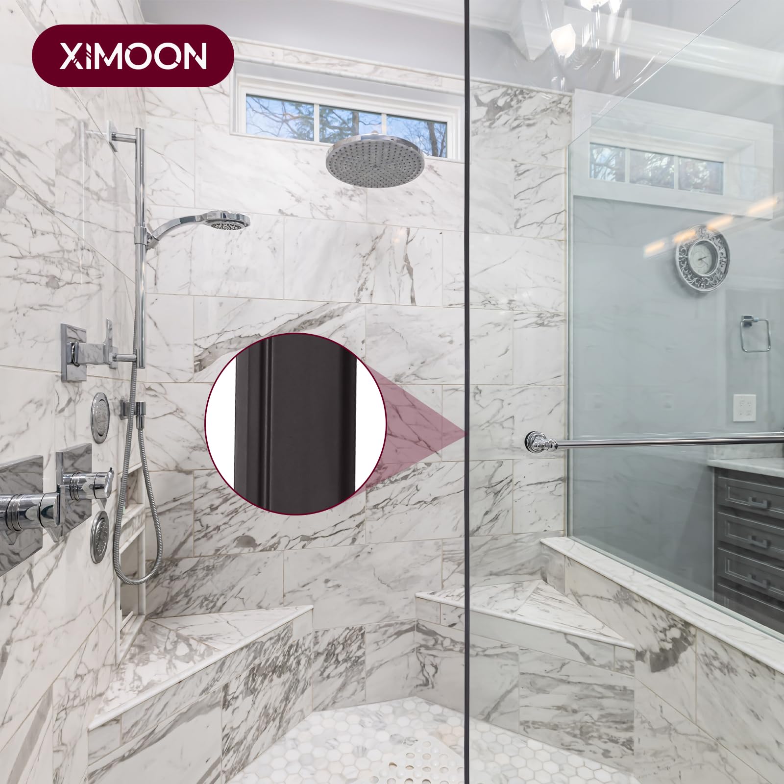 Strips For Shower Doors, 75 Inches Flexible